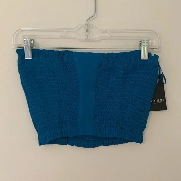 Guess smocked blue tube top small NWT - Picture 3 of 5